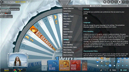 Ice Fishing Einstellungen